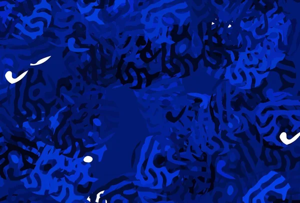 Темный Синий Вектор Искушает Хаотичными Шагами Декоративный Дизайн Абстрактном Стиле — стоковый вектор