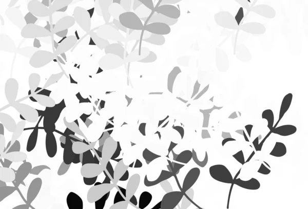 Gris Claro Vector Obra Arte Natural Con Hojas Diseño Decorativo — Vector de stock