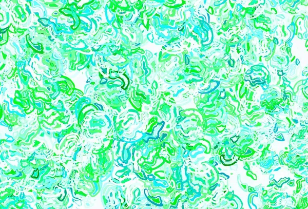 Hellblaues Grünes Vektormuster Mit Zufälligen Formen Moderne Abstrakte Illustration Mit — Stockvektor