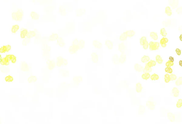 Ανοιχτό Πράσινο Κίτρινο Διάνυσμα Κομψό Πρότυπο Λουλούδια Λουλούδια Φυσικό Στυλ — Διανυσματικό Αρχείο