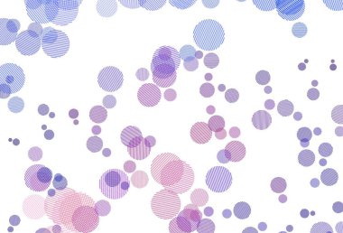 Açık mavi, küreli kırmızı vektör deseni. Doğa tarzında bulanık halkaları olan güzel renkli çizimler. Poster ve web siteleri için tasarım.