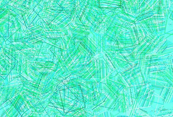 Hellgrüne Vektorschablone Mit Kristallen Kreisen Quadraten Abstrakte Illustration Mit Bunten — Stockvektor