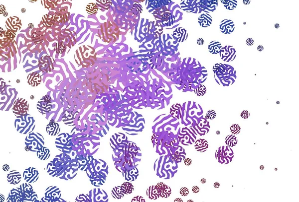 Açık mavi, soyut şekilli kırmızı vektör arkaplan. Modern tarzda değişen renkli kaotik formlar. Duvar kağıtları için zarif tasarım.
