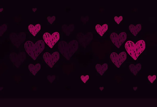 Φως Ροζ Διάνυσμα Φόντο Καρδιές Όμορφες Καρδιές Στυλ Εορτασμού Στην — Διανυσματικό Αρχείο