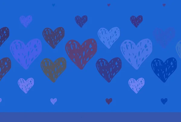 Jasnoniebieski Wzór Wektora Kolorowych Serc Inteligentna Ilustracja Gradientowymi Sercami Walentynkowym — Wektor stockowy