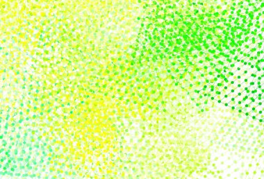 Açık yeşil, kristalli sarı vektör şablonu, daireler. Daireleri olan güzel bir illüstrasyon, doğa tarzında üçgenler. Broşürler, broşürler için desen