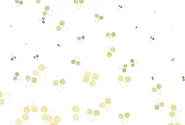 Hellgrüner Gelber Vektorhintergrund Mit Blasen Schöne Farbige Illustration Mit Verschwommenen — Stockvektor