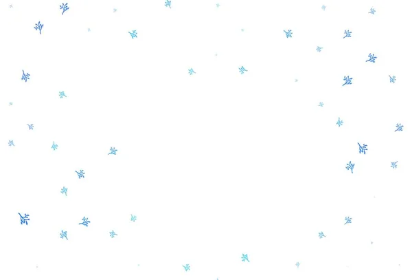 Sfondo Scarabocchiato Vettoriale Blu Chiaro Con Sakura Illustrazione Astratta Con — Vettoriale Stock