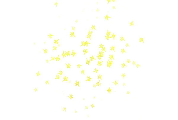 Світло Зелений Жовтий Векторний Абстрактний Фон Сакурою Барвисті Ілюстрації Каракулі — стоковий вектор