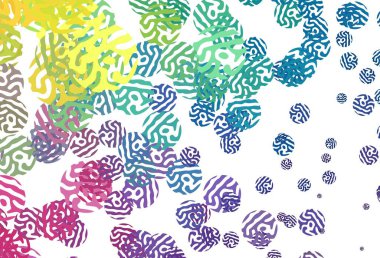 Memphis şekilli Light Multicolor vektör arkaplanı. Soyut gradyan şekilli basit renkli çizimler. Bir cep telefonu için arka plan.