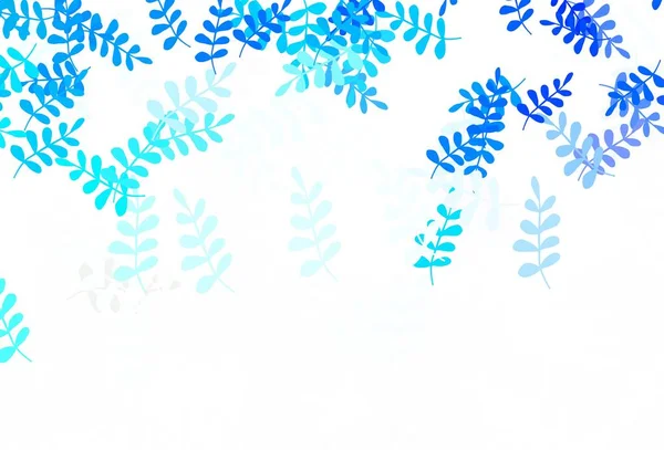 Hafif BLUE vektör karalama arkaplanı yapraklarla. Bulanık arkaplanda, gradyanı olan yapraklar. Markan için şık bir model..