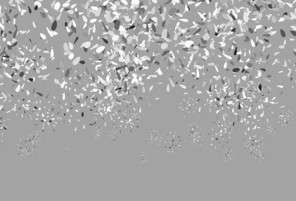 Светло Серый Вектор Элегантный Узор Листьями Декоративная Иллюстрация Рисунками Абстрактном — стоковый вектор