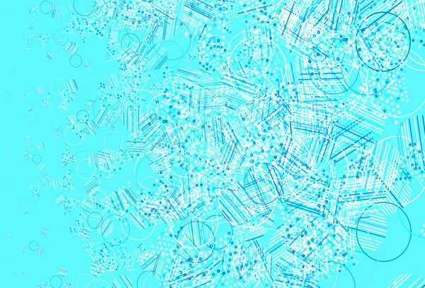 Світло Блакитний Зелений Векторний Фон Лініями Колами Ромбами Абстрактна Ілюстрація — стоковий вектор