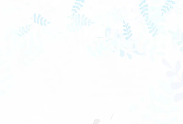 Светло Синий Векторный Узор Листьями Красочная Абстрактная Иллюстрация Листьями Стиле — стоковый вектор