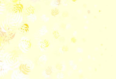 Hafif Turuncu vektör çizimi. Yapraklar ve karalamalar ile soyut çizimler. Çocuk kitapları için renkli desen.