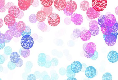 Açık mavi, Memphis şekilli kırmızı vektör arkaplan. Soyut tarzda rengarenk gradyan şekilleri olan bir resim. Duvar kağıtları için zarif tasarım.