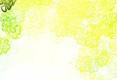 Açık yeşil, rastgele şekilli sarı vektör deseni. Modern tarzda değişen renkli kaotik formlar. Duvar kağıtları için zarif tasarım.