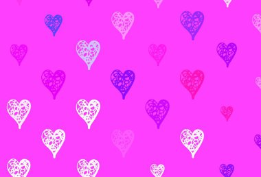 Açık mavi, kalbi olan kırmızı vektör arka plan. Kalpli basit bir dekoratif tasarım. Yıldönümü için bir iş ilanı tasarlamak.