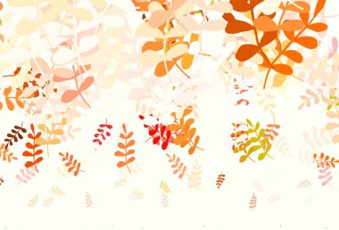 Açık Kahverengi vektör çizim desenli yapraklar. Soyut şablondaki karalamalarla dekoratif illüstrasyon. Duvar kağıdı tasarımınız için yeni bir doku.