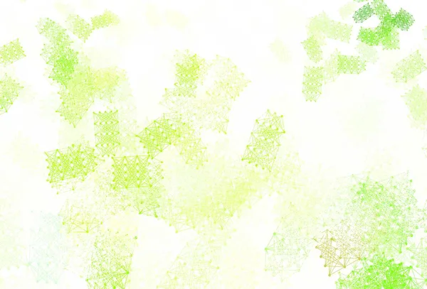 Hellgrünes Gelbes Vektormuster Mit Netzwerk Künstlicher Intelligenz Leuchtend Bunte Illustration — Stockvektor