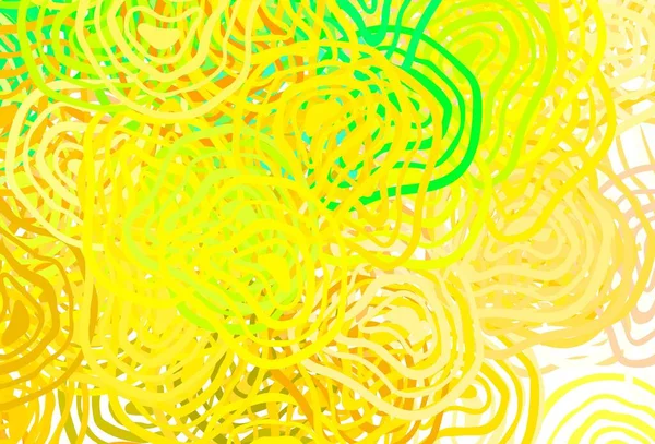 Hellgrüner Gelber Vektorhintergrund Mit Abstrakten Formen Dekorative Gestaltung Abstrakten Stil — Stockvektor