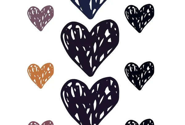 Bleu Clair Fond Vectoriel Jaune Avec Des Coeurs Beaux Cœurs — Image vectorielle