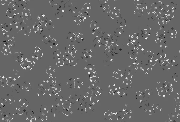 Plantilla Vectorial Gris Claro Con Símbolos Matemáticos Diseño Borroso Estilo — Archivo Imágenes Vectoriales