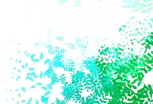 Світло Зелена Векторна Каракулева Текстура Листям Творча Ілюстрація Розмитому Стилі — стоковий вектор