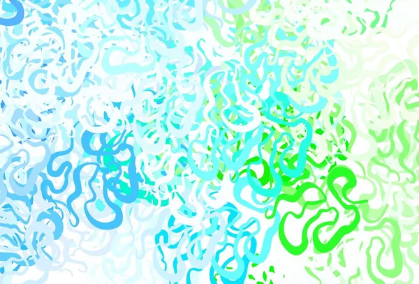 Lichtblauw Groen Vectorpatroon Met Willekeurige Vormen Kleurrijke Chaotische Vormen Met — Stockvector
