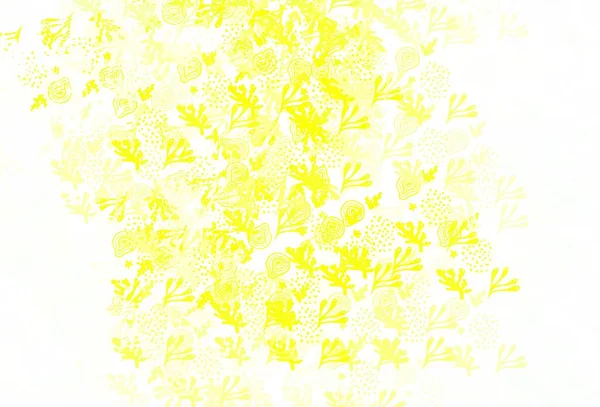 Vert Clair Motif Vectoriel Jaune Avec Des Formes Aléatoires Illustration — Image vectorielle
