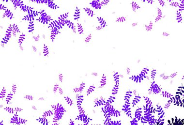 Hafif Mor vektör yapraklı soyut arkaplan. Bulanık arkaplanda, gradyanı olan yapraklar. İş tasarımınız için yepyeni bir tarz.