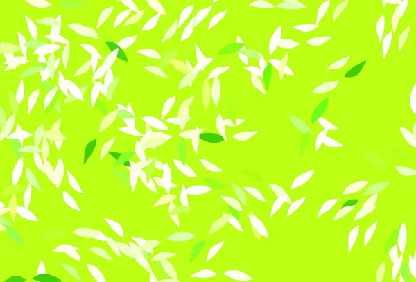 Verde Claro Fondo Abstracto Vector Amarillo Con Hojas Una Vaga — Vector de stock