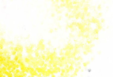 Açık sarı vektör yapraklı soyut arkaplan. Beyaz arka planda eskiz karalamalar. Çocuk kitapları için renkli desen.