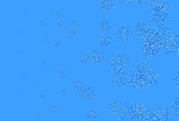 Světlo Blue Vektor Abstraktní Pozadí Květinami Doodle Ilustrace Květin Stylu — Stockový vektor