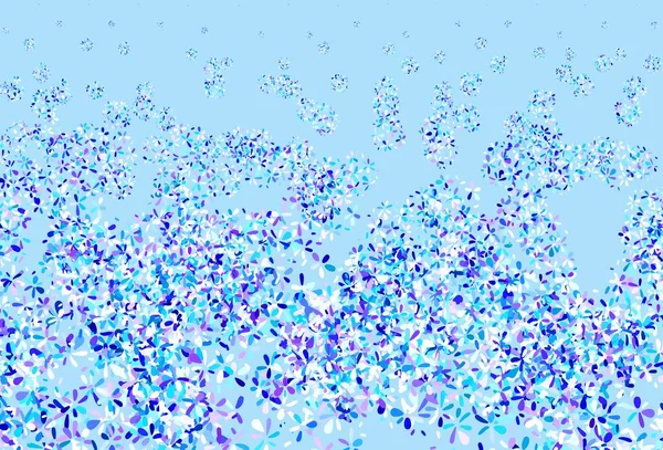 ライトピンク 葉と青ベクトル抽象パターン 葉とドアスタイルの新しいカラフルなイラスト 手描きのウェブ チラシのデザイン — ストックベクタ