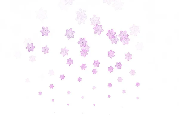 Light Purple Vector Natürliches Kunstwerk Mit Blumen Dekorative Gestaltung Von — Stockvektor