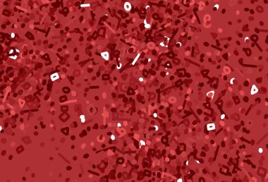 Soyut şekilli açık kırmızı vektör arkaplanı. Soyut tarzda rengarenk gradyan şekilleri olan bir resim. Bir cep telefonu için arka plan.