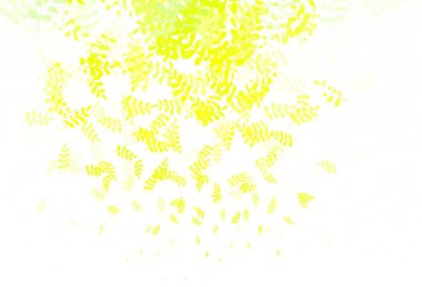 Açık yeşil, sarı vektör soyut desenli yapraklar. Doğal yaprağı olan zarif, parlak bir illüstrasyon. Tasarımınız için yeni şablon.