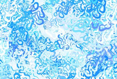 Bükülmüş çizgileri olan hafif BLUE vektör arkaplanı. Renkli çizgileri ve şekilleri olan bir örnek. İşiniz için en renkli tasarım..