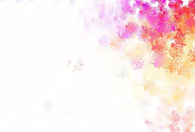 Açık Çokrenkli vektör arkaplanı dallarla çizer. Yapraklar ve dallarla karalama tarzında renkli çizimler. Çocuk kitapları için renkli desen.