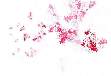 Soyut şekilli açık mor vektör arkaplanı. Renkli rastgele şekillerle modern soyut illüstrasyon. Duvar kağıtları için zarif tasarım.