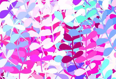 Yapraklı Light Multicolor vektör soyut tasarımı. Bulanık arka planda yaprakları olan eskiz karalamalar. Cep telefonlarının geçmişleri için şablon.