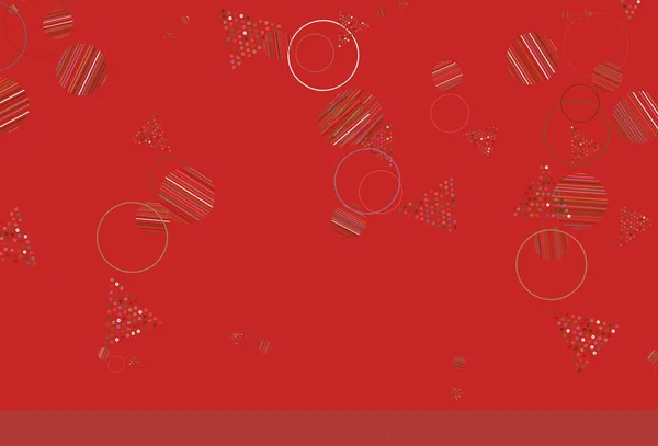 Ανοιχτό Κόκκινο Κίτρινο Διανυσματικό Φόντο Τρίγωνα Κύκλους Glitter Αφηρημένη Απεικόνιση — Διανυσματικό Αρχείο