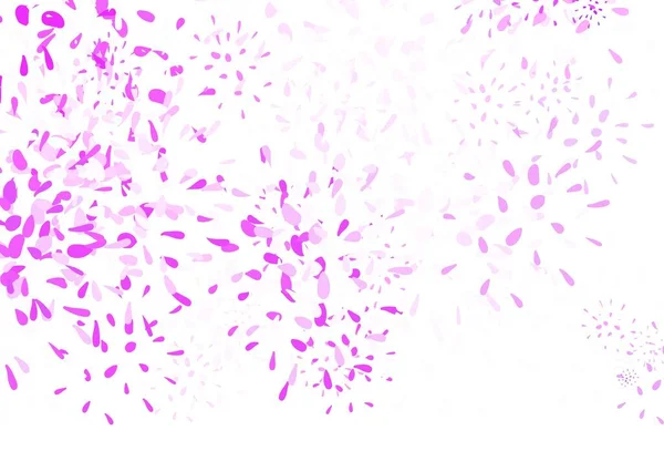 Light Purple Vector Doodle Vorlage Mit Blättern Eine Vage Abstrakte — Stockvektor