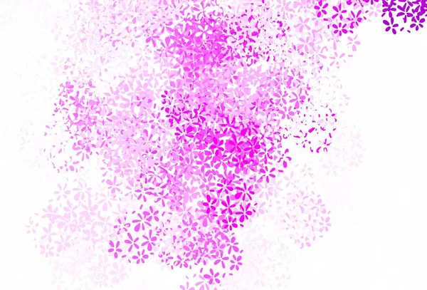 Lichtpaarse Roze Vector Doodle Achtergrond Met Bladeren Schetterende Krabbels Met — Stockvector