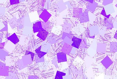 Açık Mor çizgiler, daireler, çizgiler, dikdörtgenler. Renkli daireler, üçgenler, dikdörtgenler. Reklamlar için desen.