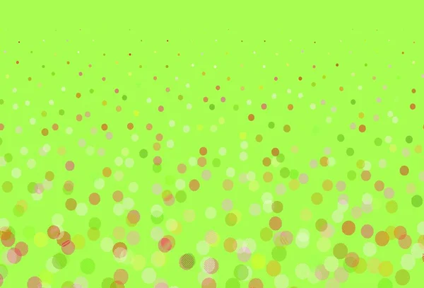 Світло Рожева Зелена Векторна Текстура Дисками Абстрактна Ілюстрація Кольоровими Бульбашками — стоковий вектор