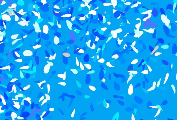 Licht Blue Vector Elegante Achtergrond Met Bladeren Kleurrijke Illustratie Doodle — Stockvector