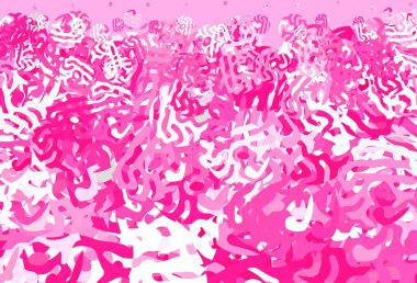 Soyut biçimlerde açık pembe vektör dokusu. Soyut tarzda rengarenk gradyan şekilleri olan bir resim. Bir cep telefonu için arka plan.