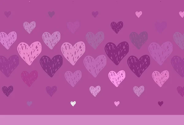 Φως Ροζ Διάνυσμα Φόντο Γλυκές Καρδιές Λαμπερή Απεικόνιση Καρδιές Αφηρημένο — Διανυσματικό Αρχείο